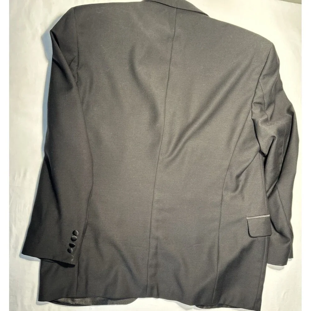 VTG Daniel Gray Men’s Black 100% Worsted Wool Tuxedo 43R Pants 35X30 Formal